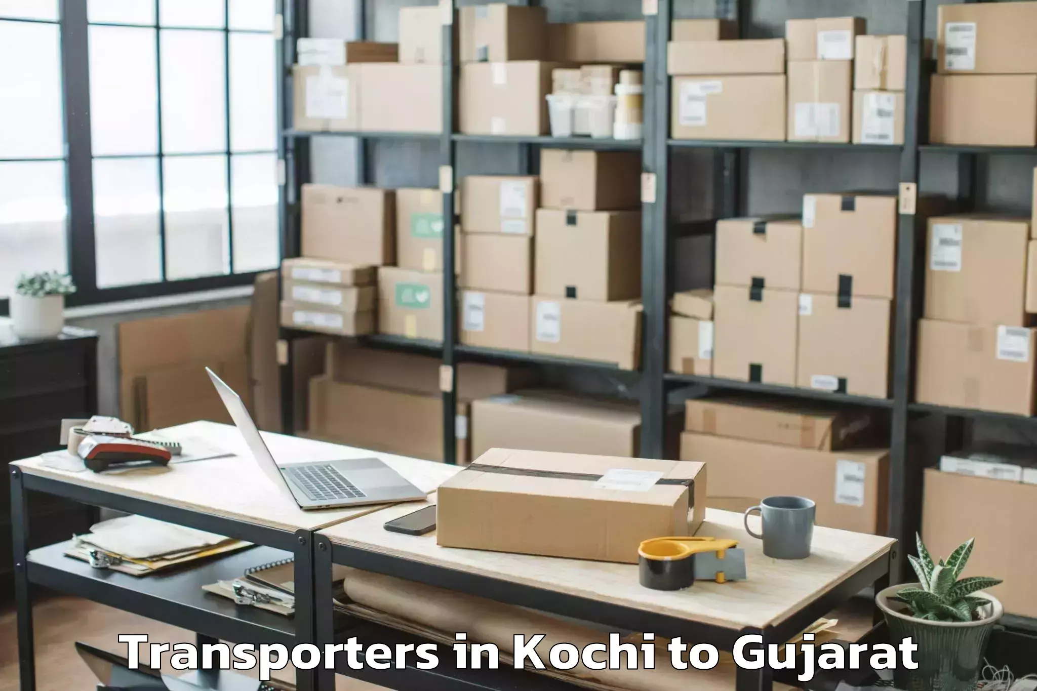 Top Kochi to Palitana Transporters Available